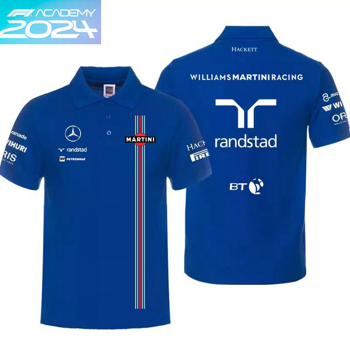 2024 Polo Williams Randstad Racing F1 Formula One Coton Homme